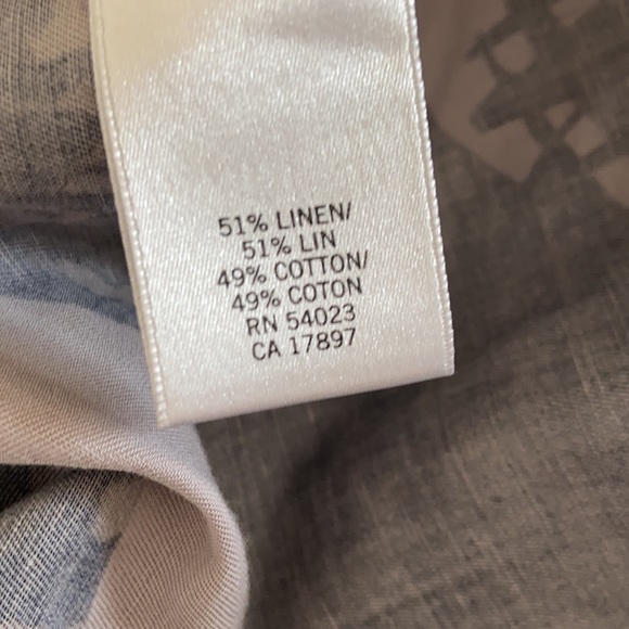 Banana republic abstract print linen blend mini elastic waist skirt - Picture 7 of 7